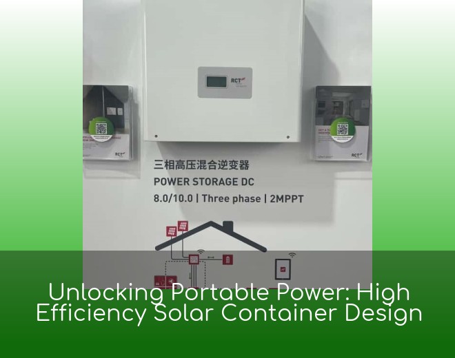 Unlocking Portable Power: High Efficiency Solar Container Design